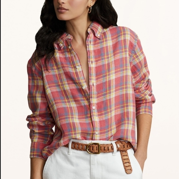 Ralph Lauren Pink Plaid Safari Shirt - Picture 13 of 13